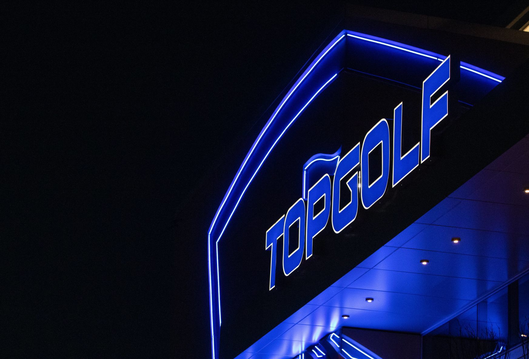 Family and friends at Topgolf